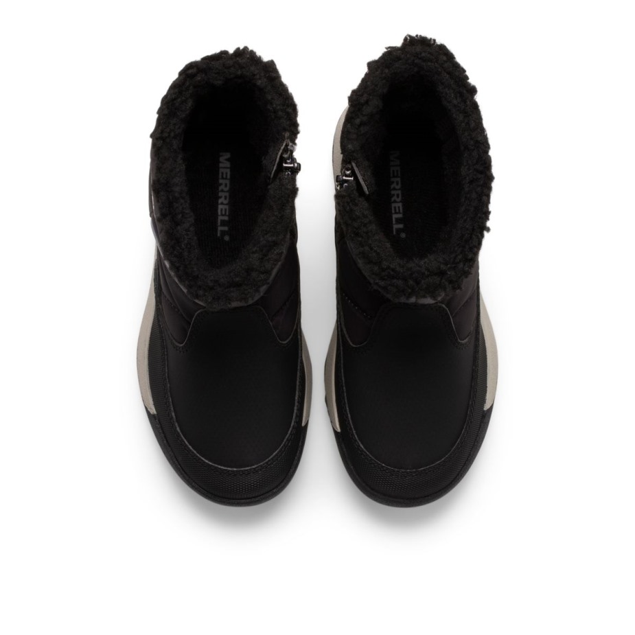 Nagy Gyerek Alpesi Puffer Vízálló Bakancs Merrell Fekete Szürke