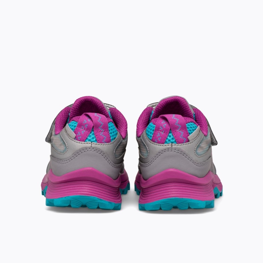 Nagy Gyerek Moab Sebességű Alacsony Klíma Vízálló Merrell Szürke Ezüst Türkiz