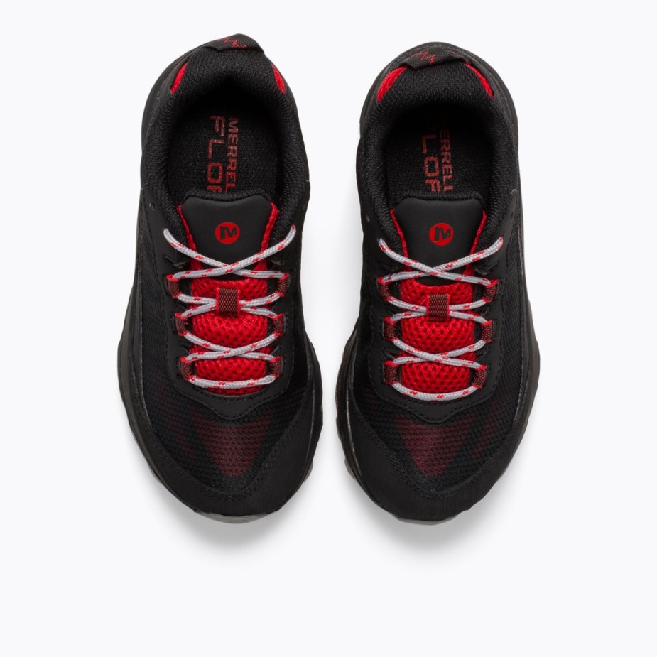 Nagy Gyerek Moab Sebességű Alacsony Vízálló Szürke Fekete Piros Merrell