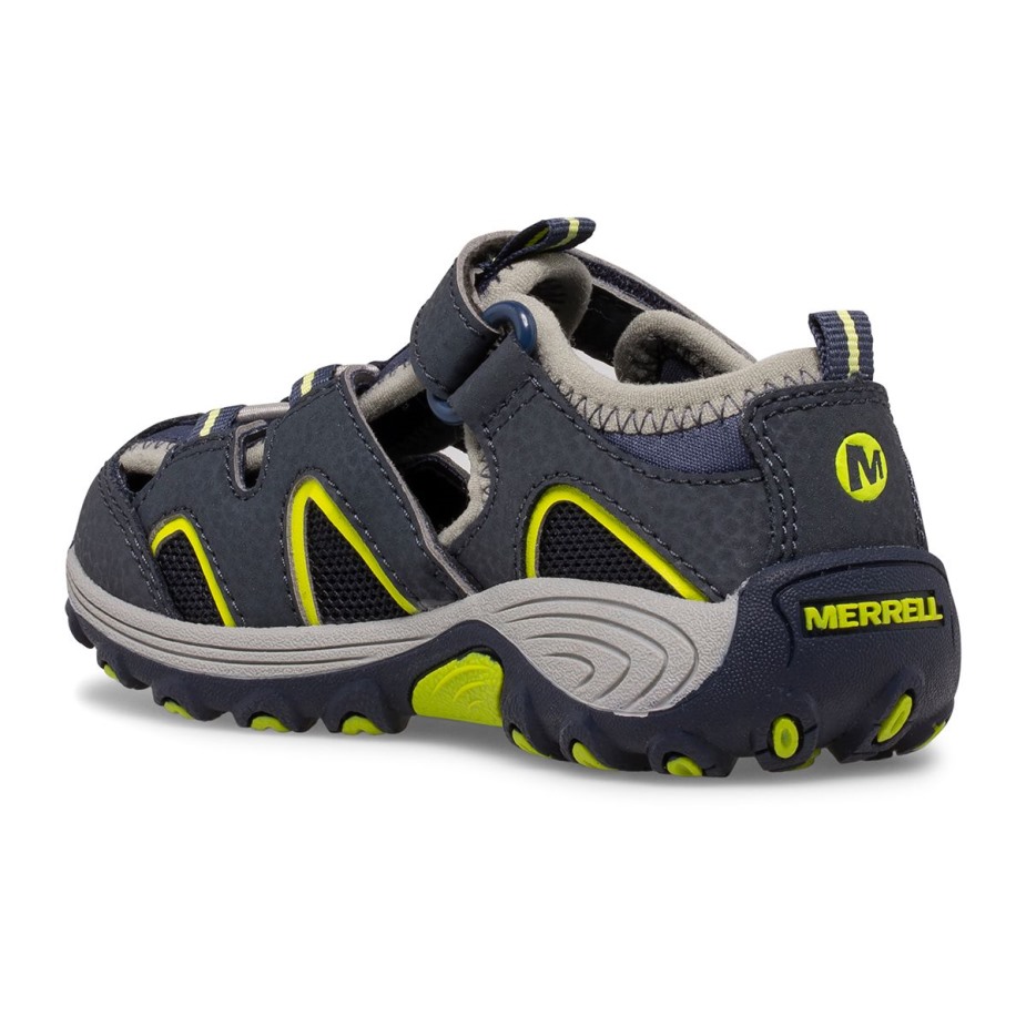 Kis Gyerek Hidro H2o Hiker Jr Szandál Navy Lime Merrell