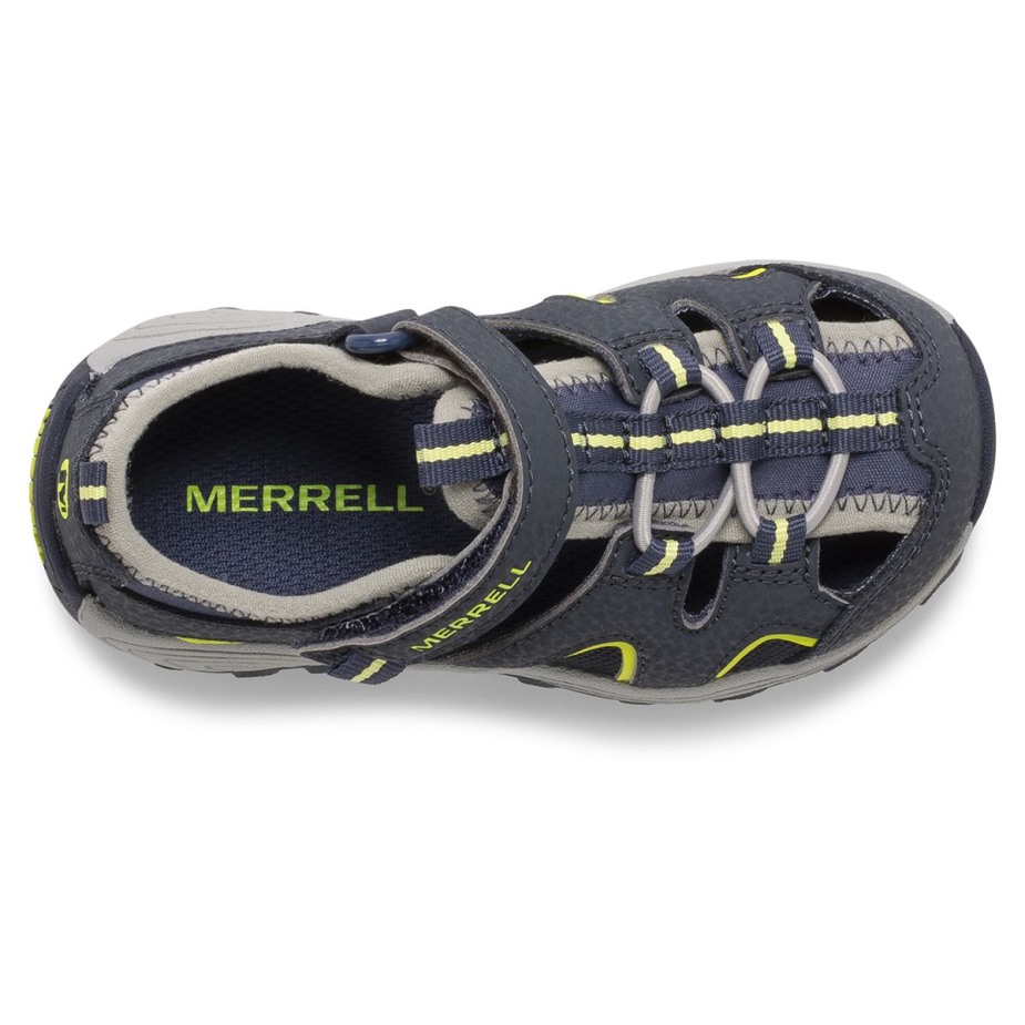Kis Gyerek Hidro H2o Hiker Jr Szandál Navy Lime Merrell