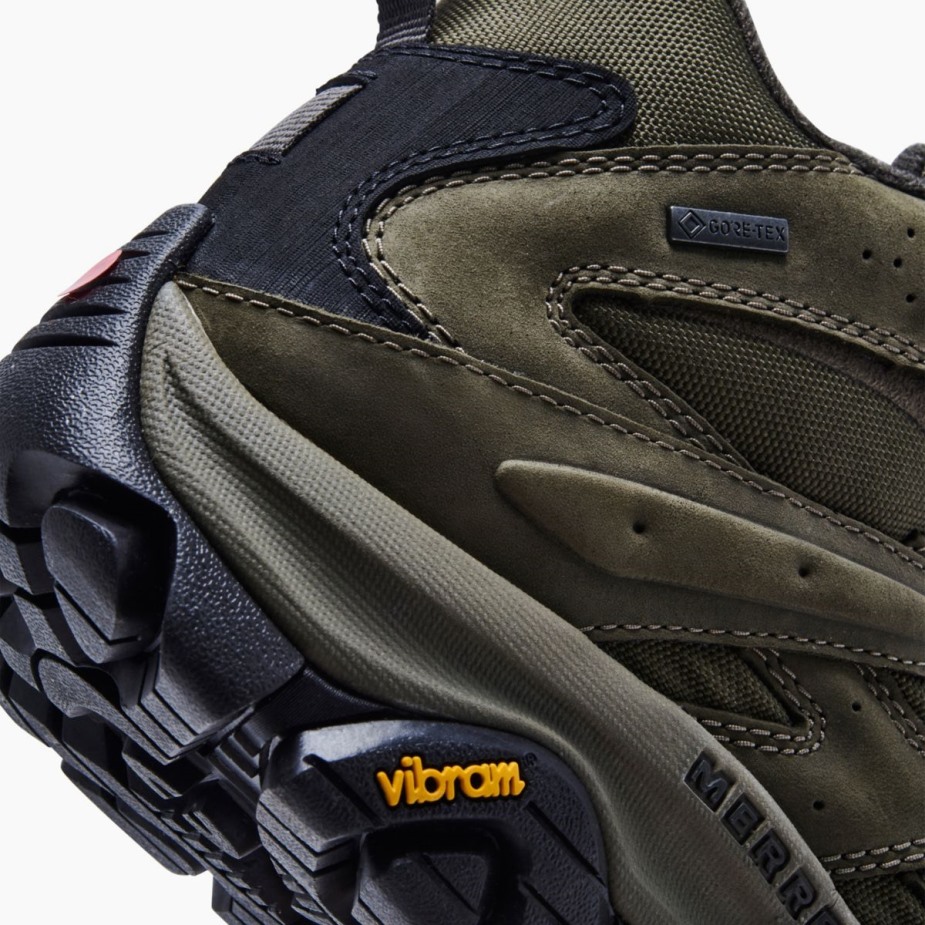 Férfi Moab 3 Smooth Mid Gore-tex Olive Merrell