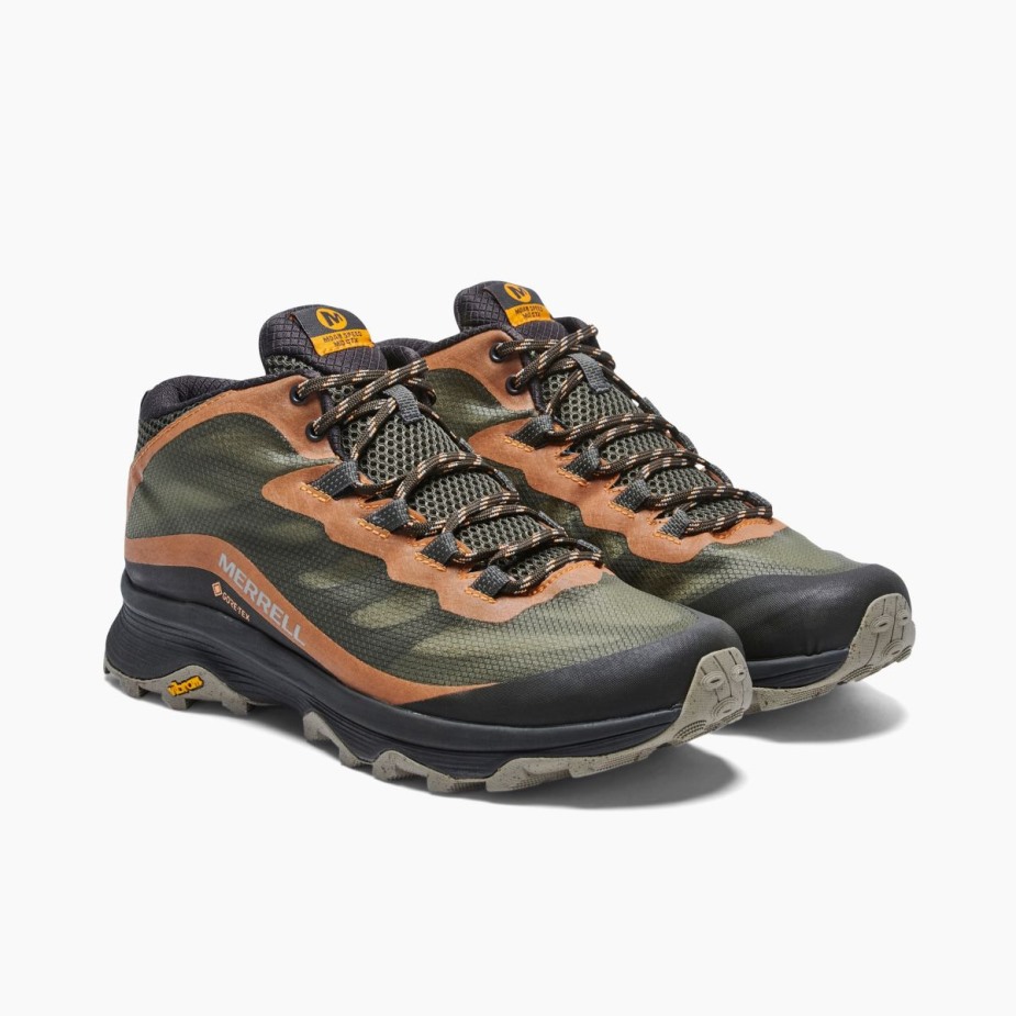 Férfi Moab Sebességű Közepes Gore-tex Lichen Merrell