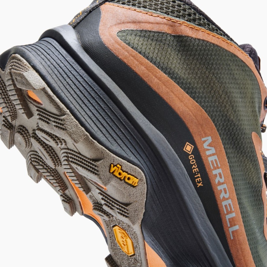 Férfi Moab Sebességű Közepes Gore-tex Lichen Merrell