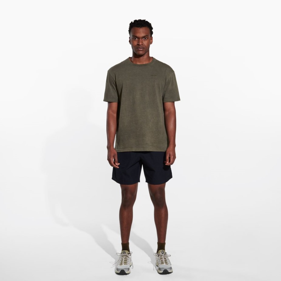 Férfi Napsütötte íves Póló Merrell Poros Oliva