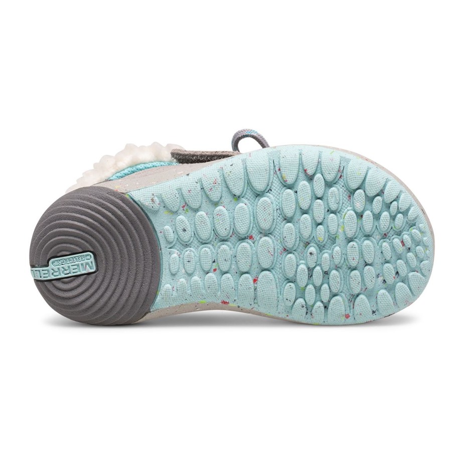 Merrell Kisgyerek Csupasz Lépései® Kakaó Jr. Csizmaszürke Türkiz