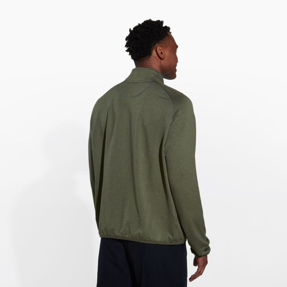 Merrell Férfi Geotex 1/4 Cipzáras Poros Oliva Hanga