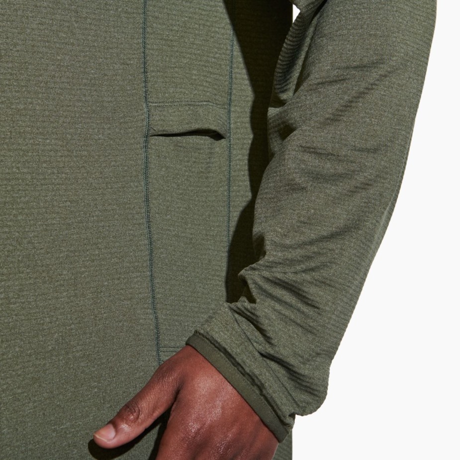 Merrell Férfi Geotex 1/4 Cipzáras Poros Oliva Hanga