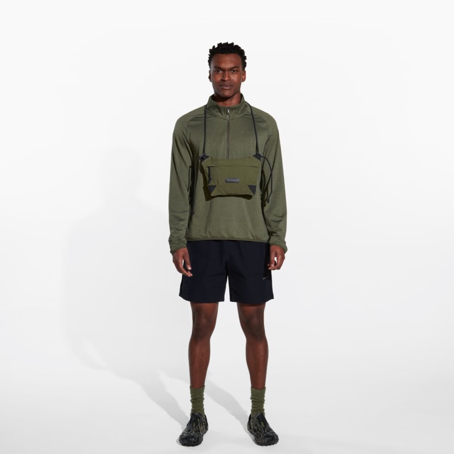 Merrell Férfi Geotex 1/4 Cipzáras Poros Oliva Hanga