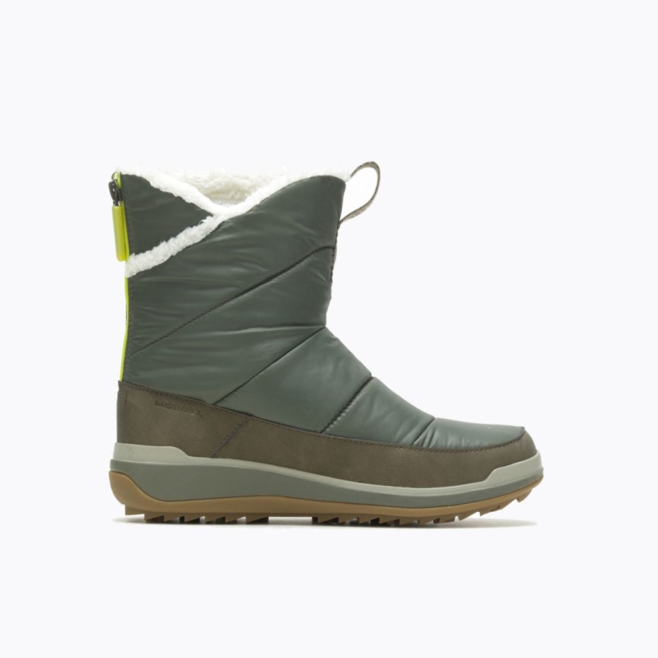Merrell Olive Női Snowcreek Sport Középcipzáras Polar Vízálló
