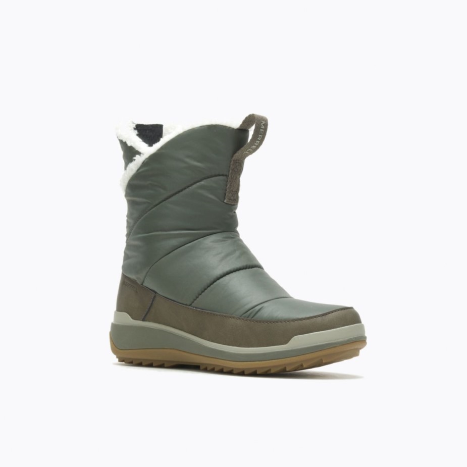 Merrell Olive Női Snowcreek Sport Középcipzáras Polar Vízálló