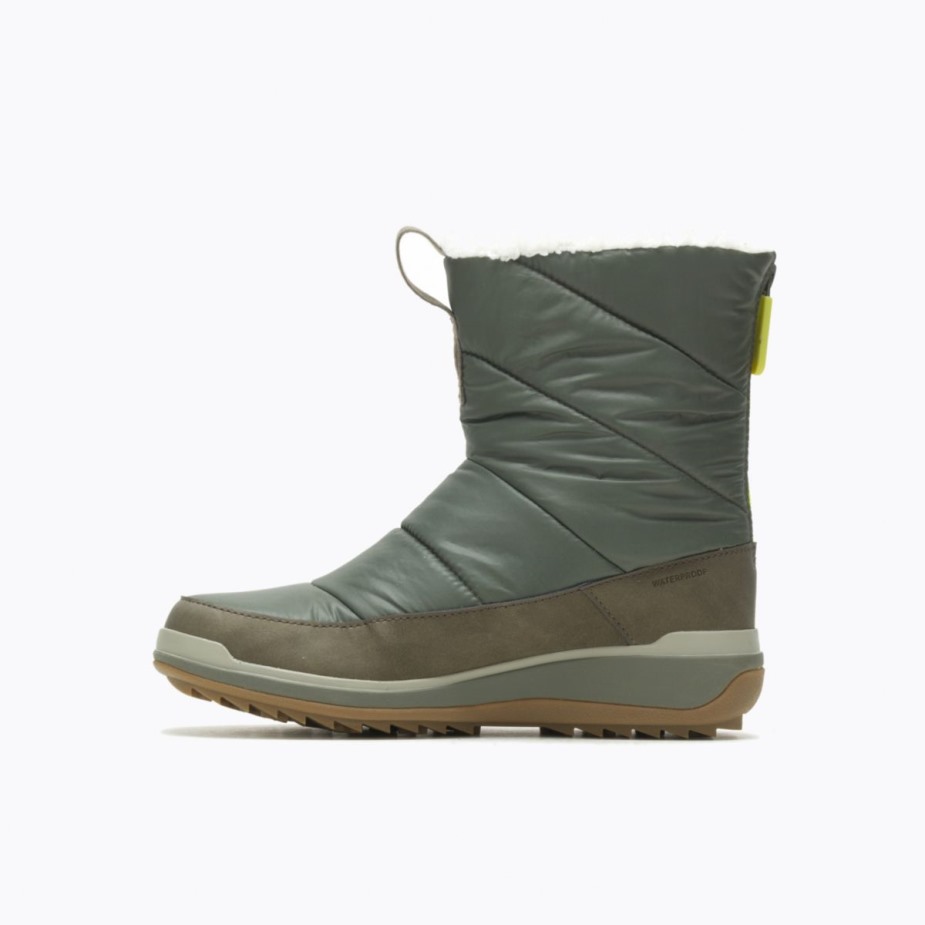 Merrell Olive Női Snowcreek Sport Középcipzáras Polar Vízálló