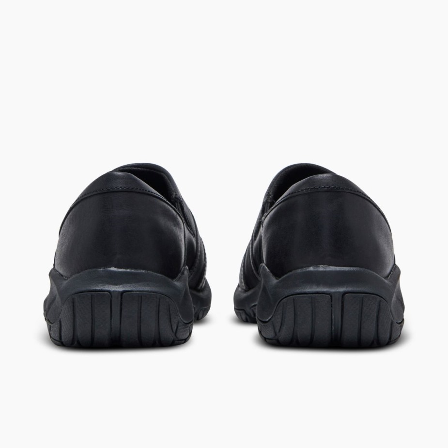 Női Ráadás Moc 4 Bőr Széles Szélességű Merrell Fekete