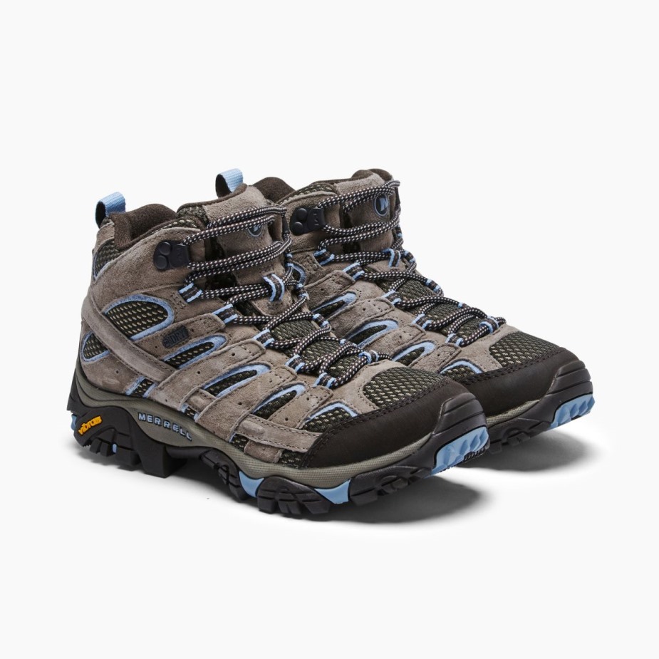 Női Moab 2 Mid Vízálló Brindle Merrell