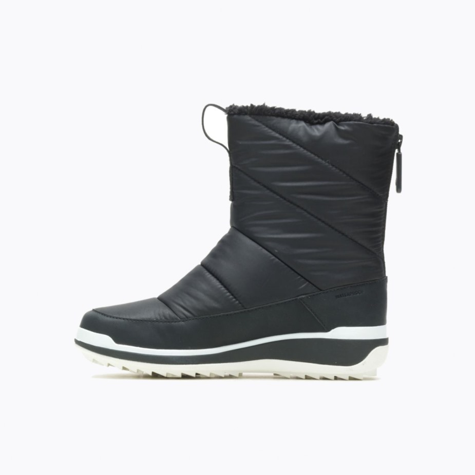 Női Snowcreek Sport Középcipzáras Polar Vízálló Fekete Merrell